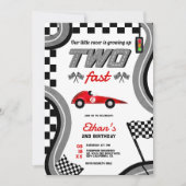 Zwei schnelllebige Rennpferde zum coolen 2. Geburt Einladung (Vorderseite)