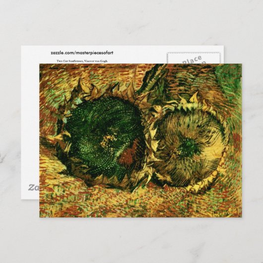Zwei Schnittblumen (F376)Van Gogh Fine Art Postkarte (Vorne/Hinten)
