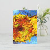 Zwei Schnittblumen Van Gogh Einladung (Stehend Vorderseite)