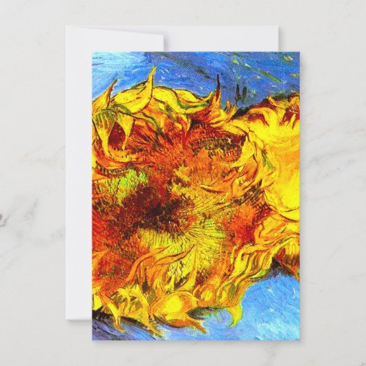 Zwei Schnittblumen Van Gogh Einladung (Vorderseite)