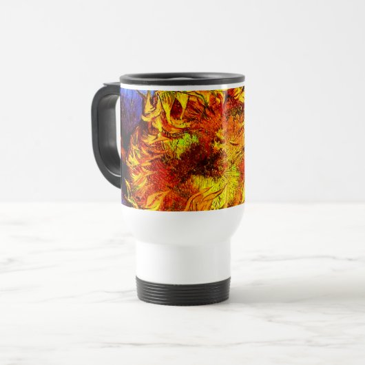 Zwei Schnittblumen Van Gogh Reisebecher (Vorderseite Links)