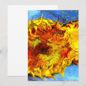 Zwei Schnittblumen Van Gogh Save The Date (Vorne/Hinten)