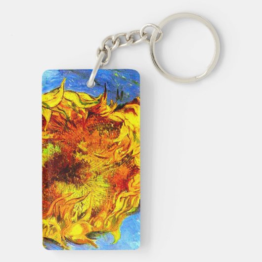 Zwei Schnittblumen Van Gogh Schlüsselanhänger (Rückseite)