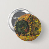 Zwei Schnittblumen von Vincent van Gogh Button (Vorne & Hinten)