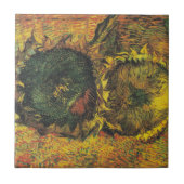 Zwei Schnittblumen von Vincent van Gogh Fliese (Vorderseite)