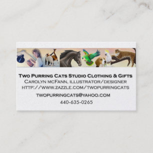 Zwei schnurrende Katzen-Studio-Visitenkarten Visitenkarte