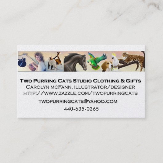 Zwei schnurrende Katzen-Studio-Visitenkarten Visitenkarte (Vorderseite)