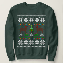 Zwei Schokolade Labradors Weihnachtsmuster Sweatshirt