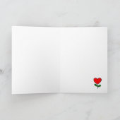 Zwei Schokoladefarben mit Liebe-Cartoon Karte (Innenseite)