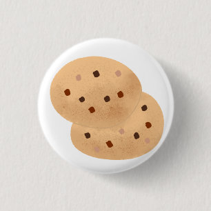 Zwei Schokoladen-Chip-Kekse Geschenk für Bäcker Button