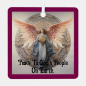 Zwei schöne Engel Ornament Aus Metall (Rückseite)