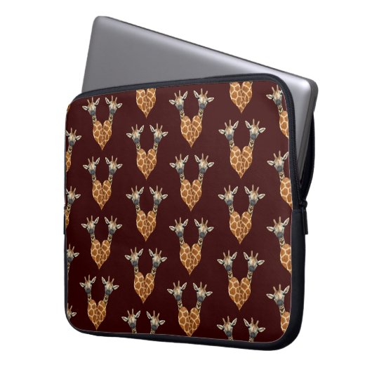 Zwei schöne Giraffen Laptopschutzhülle (Vorderseite Links)