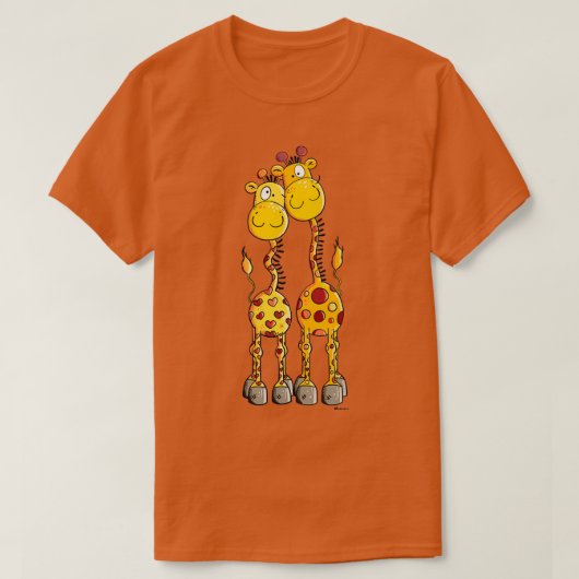 Zwei schöne Giraffen T-Shirt (Design vorne)
