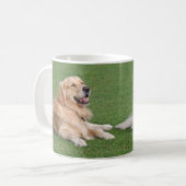 Zwei schöne goldene Retriever Kaffeetasse (Vorderseite Links)