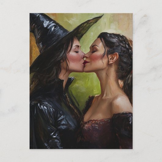 Zwei schöne Hexen Kiss Pride Serie Postkarte (Vorderseite)
