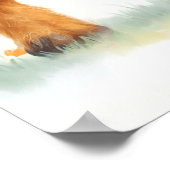 Zwei schöne Hochlandkühe umarmt Poster (Ecke)