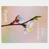 Zwei schöne japanische Apricot-Blume Fleecedecke (Vorderseite (Horizontal))