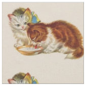 zwei schöne Kätzchen drucken Stoff (Nahaufnahme)