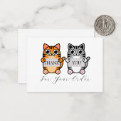 Zwei schöne Katzen Danke Mitteilungskarte (Vorderseite/Rückseite Beispiel)
