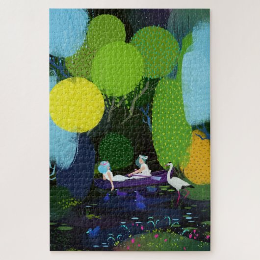 Zwei schöne Ladys in einem Boot Puzzle (Vertikal)