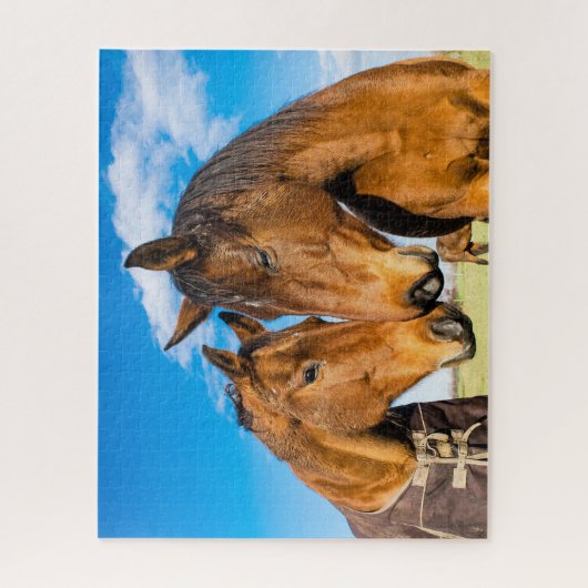 Zwei schöne Pferde Puzzle (Vertikal)