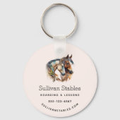 Zwei schöne Pferde Western Boho Business Schlüsselanhänger (Vorderseite)