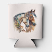 Zwei schöne Pferde Western Boho Dosenkühler (Vorderseite)