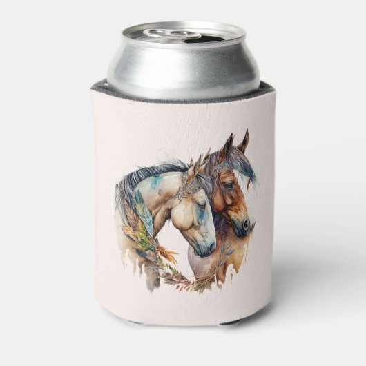 Zwei schöne Pferde Western Boho Dosenkühler (Kanne Rückseite)