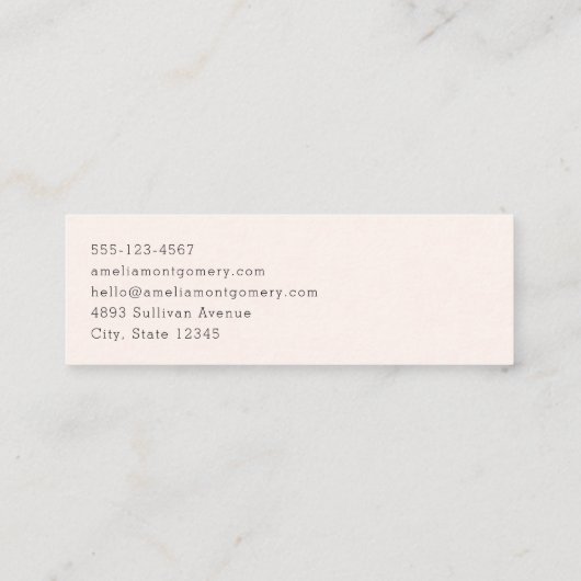 Zwei schöne Pferde Western Boho Mini Visitenkarte (Rückseite)