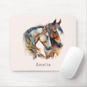 Zwei schöne Pferde Western Boho Mousepad (Mit Mouse)