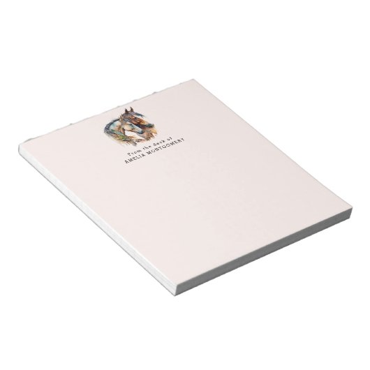 Zwei schöne Pferde Western Boho Notizblock (angewinkelt)