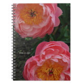 Zwei schöne rosa Peonies Notizblock (Vorderseite)