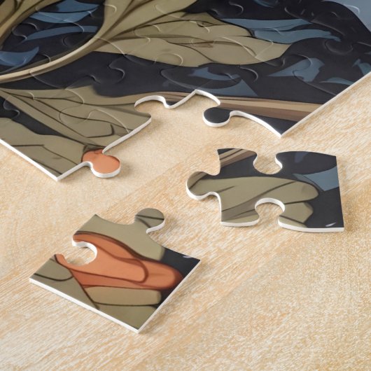 Zwei schöne schwarz gekappte Chickadees Puzzle (Seite)