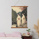 zwei Schönheiten an einer Bucht Wandteppich Mit Holzrahmen (Schlafzimmer)