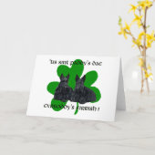 Zwei Schotten am St. Paddy's Day Karte (Gelbe Blume)