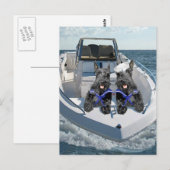 Zwei Schotten auf dem Schiff Postkarte (Vorne/Hinten)
