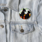 Zwei schottische Hunde zu Weihnachten Button (Beispiel)