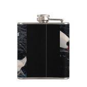 Zwei Schwäne am See Flachmann (Rückseite)