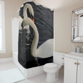 Zwei Schwäne Duschvorhang (Beispiel)