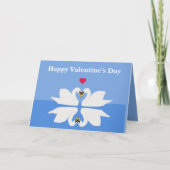 Zwei Schwäne in der Pose des klassischen Herzens Karte (Vorderseite)