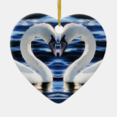 Zwei Schwäne Keramikornament (Vorne)