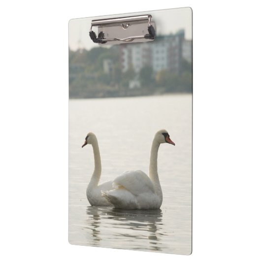 Zwei Schwäne Klemmbrett (Links)