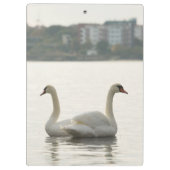 Zwei Schwäne Klemmbrett (Rückseite)