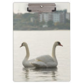 Zwei Schwäne Klemmbrett (Vorderseite)