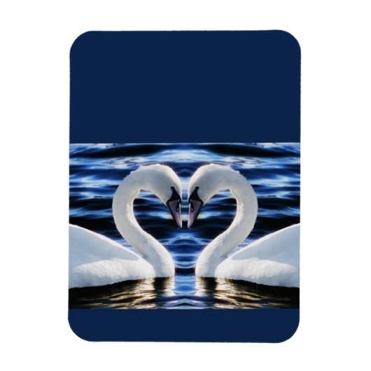Zwei Schwäne Magnet (Vertikal)