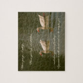 Zwei Schwäne - Mitteilung der Liebe Puzzle (Vertikal)