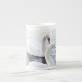 Zwei Schwäne Porzellantasse (Vorderseite)