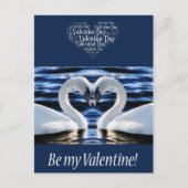 Zwei Schwäne Postkarte (Vorderseite)