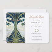 Zwei Schwäne Save the Date Hochzeitsfeiern Einladung (Vorderseite)