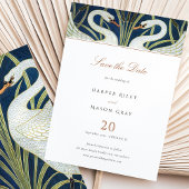 Zwei Schwäne Save the Date Hochzeitsfeiern Einladung